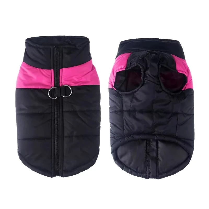 Hundjacka vinter – vindtät, reflekterande & bekväm Rosa