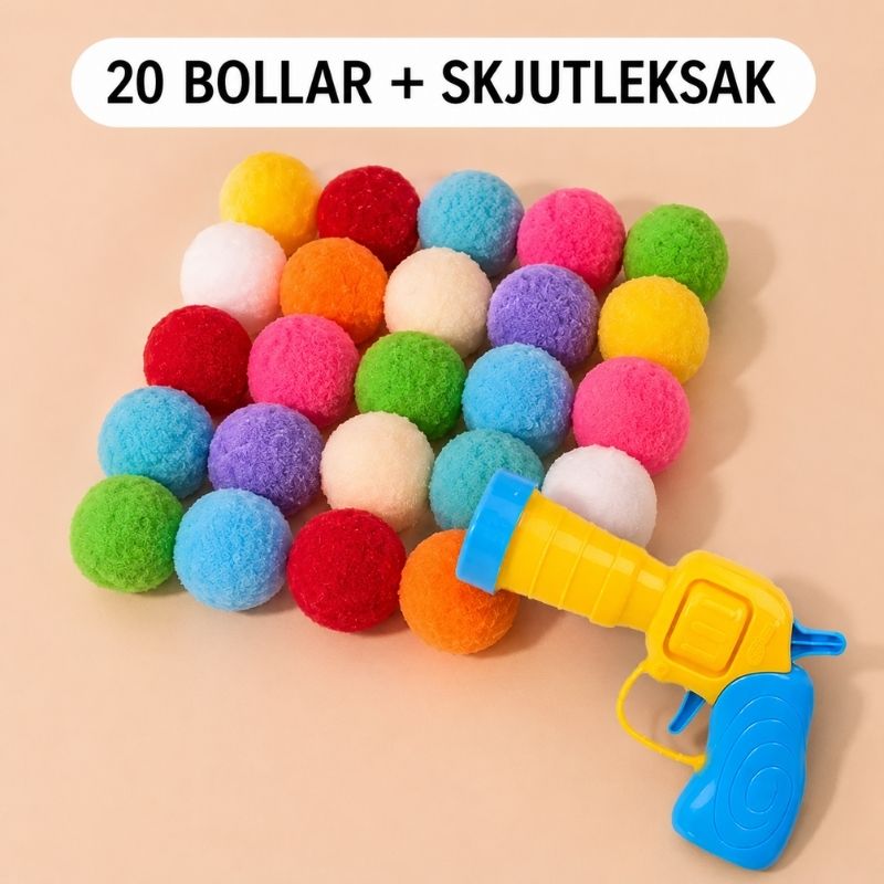 Aktiveringsleksak med bollskjutare för katt 20st