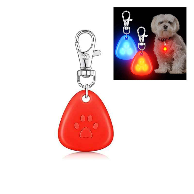 Blinkande LED hängsmycke för hundhalsband Röd