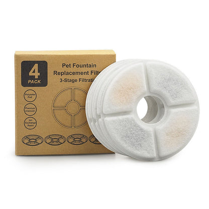 Filter till LED kattfontän med cirkulerande vatten - 2,4 liter 4-pack