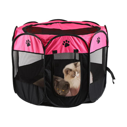 Hopfällbar hundhage och katthage Rosa