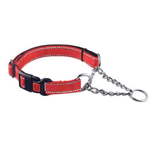 Hundhalsband halvstryp – säkerhetslås & reflexdetaljer Röd