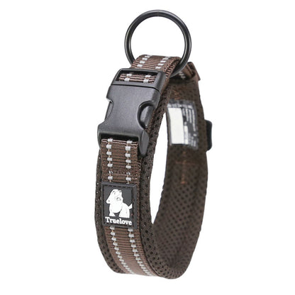 Hundhalsband med vaddering & reflex Brun