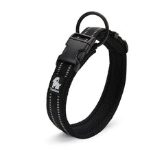 Hundhalsband med vaddering & reflex Svart