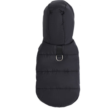Hundjacka med huva – varm, vattentät & bekväm Svart