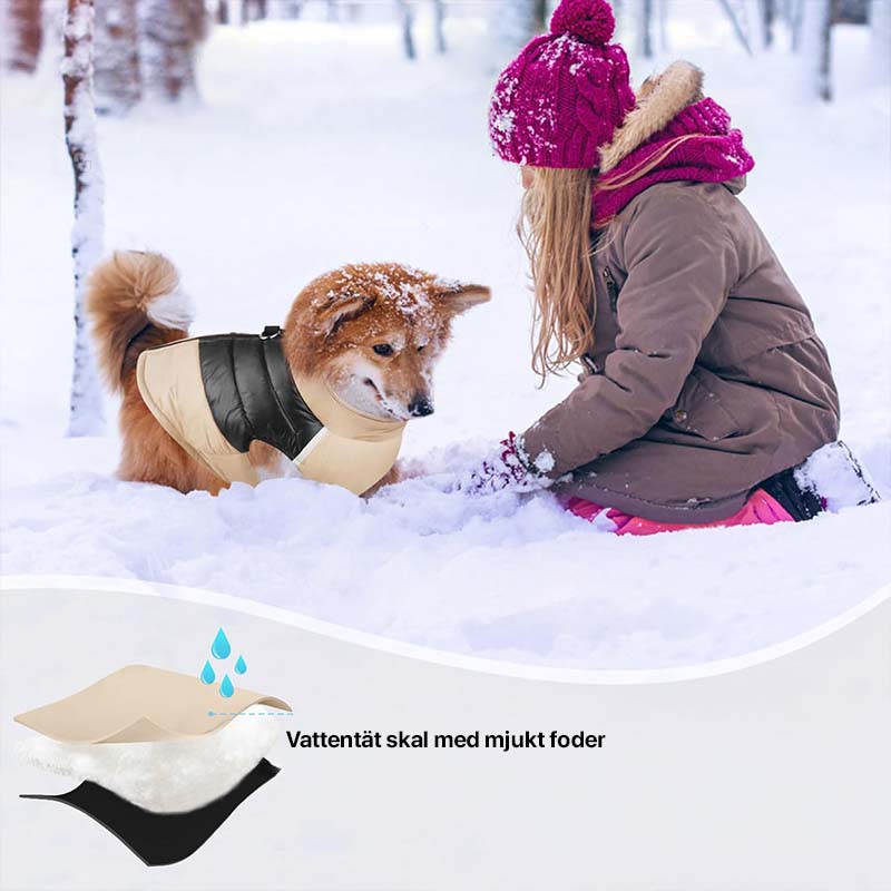 Hundjacka vinter – reflex, fodrad & vattentät