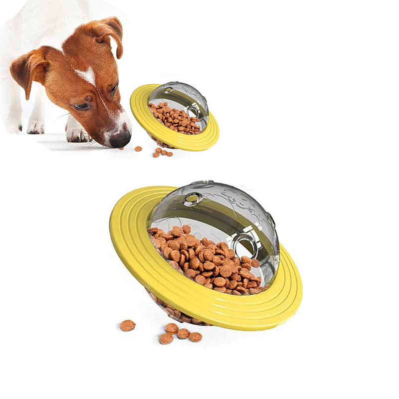 Hundleksak med godis – aktiveringsboll för träning Gul