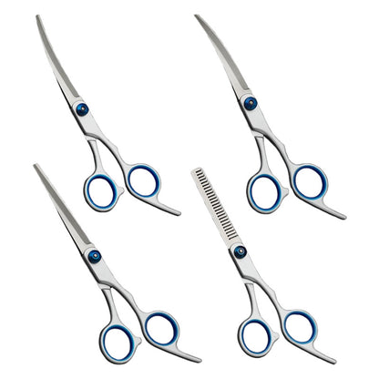 Hundsaxar i rostfritt stål – rak, böjd & uttunnande Hundsax-set 4-pack