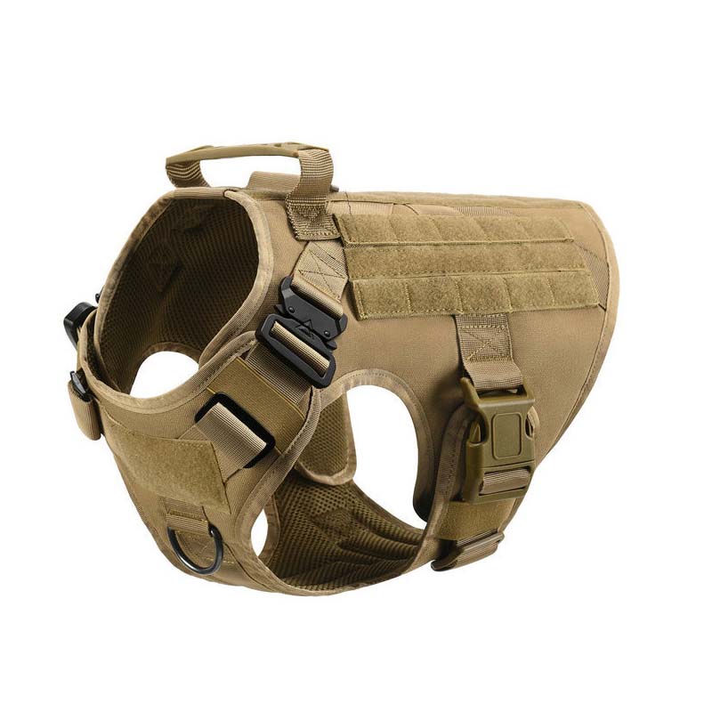 Hundsele i militärstil – anti-drag & extra kontroll Khaki