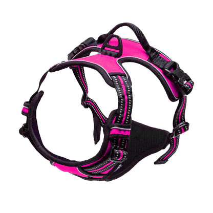 Hundsele för bil och promenad - reflex, bekväm, slitstark Rosa