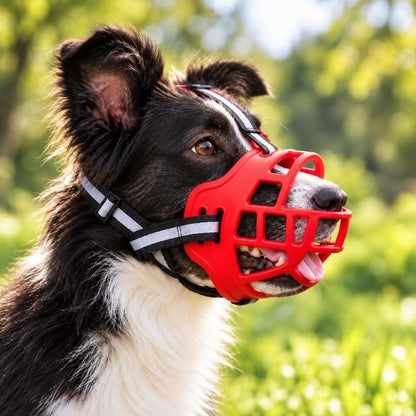 Justerbar munkorg för hund med reflex