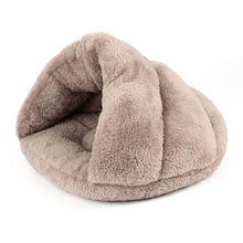 Katt- & hundsäng grottbädd i plysch S Beige