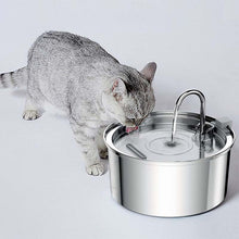 Kattfontän i rostfritt stål – friskt vatten för katt