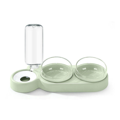 Matskål och vattendispenser för katt & hund Grön