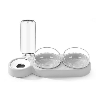 Matskål och vattendispenser för katt & hund Grå