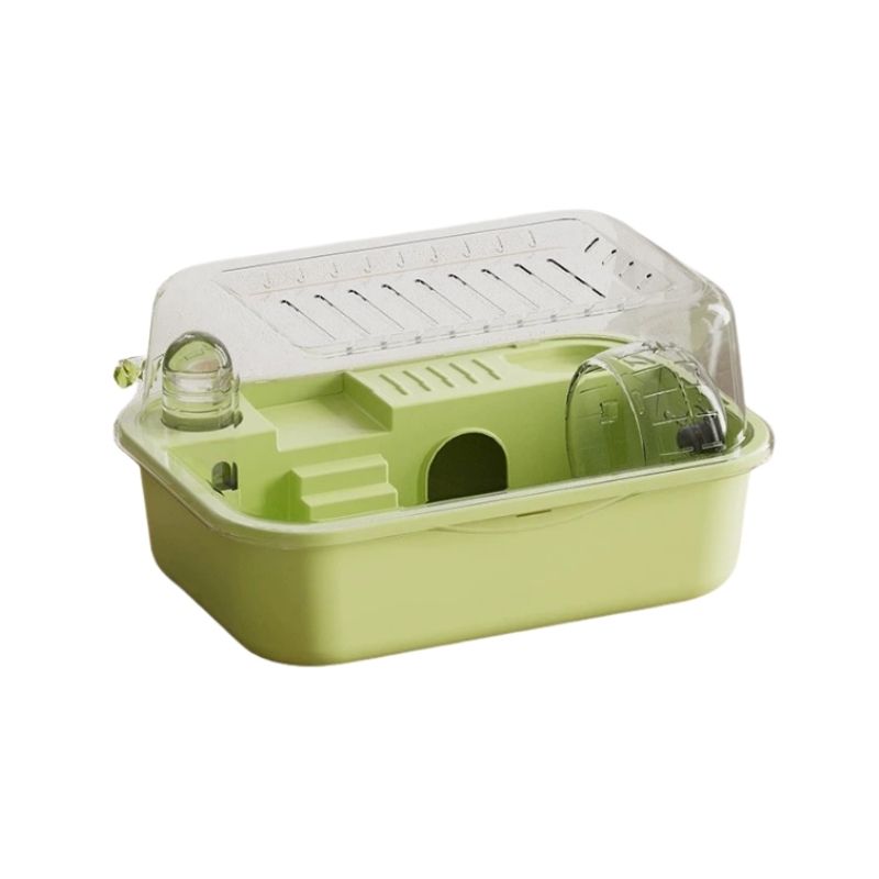 Portabel hamsterbur med öppningsbart tak Grön