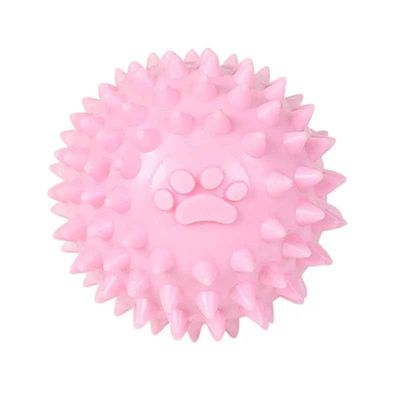Bitleksak gummiboll – tandvård & lek för husdjur Rosa