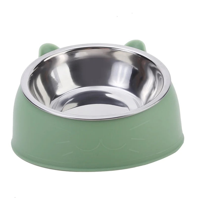 Rostfri skål för katt & hundvalp 100ML Grön