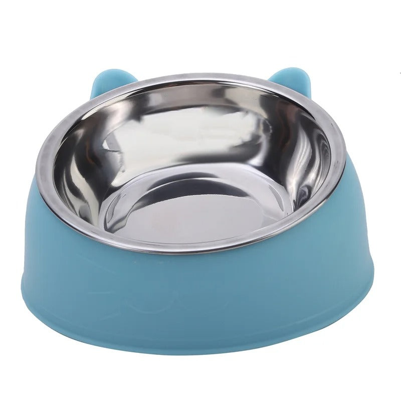 Rostfri skål för katt & hundvalp 100ML Blå