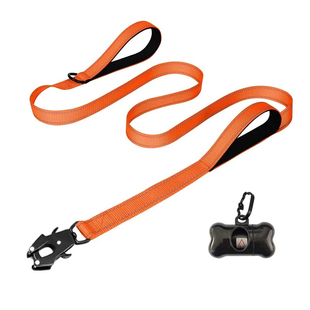 Slitstarkt hundkoppel för stora hundar med reflex Orange