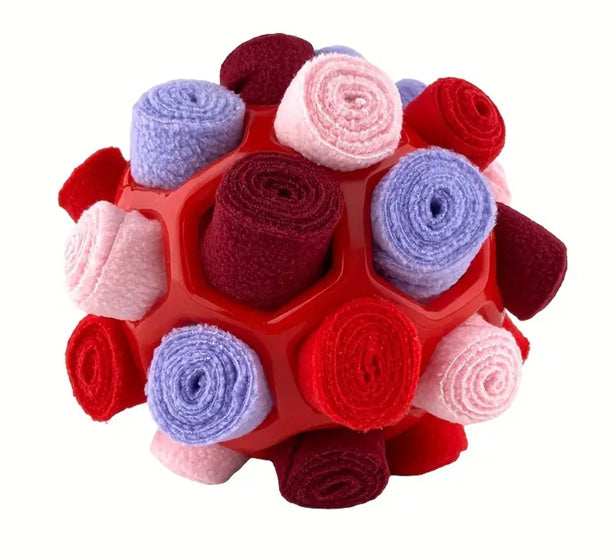 Snuffelboll för hund – aktivering & nosarbete Röd