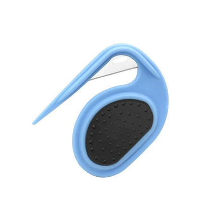 Tovkam för hund och katt – effektiv pälsvårdskam Blå