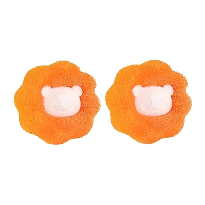 Tvättboll hårborttagare – Fångar hår i tvätten Orange 2-pack