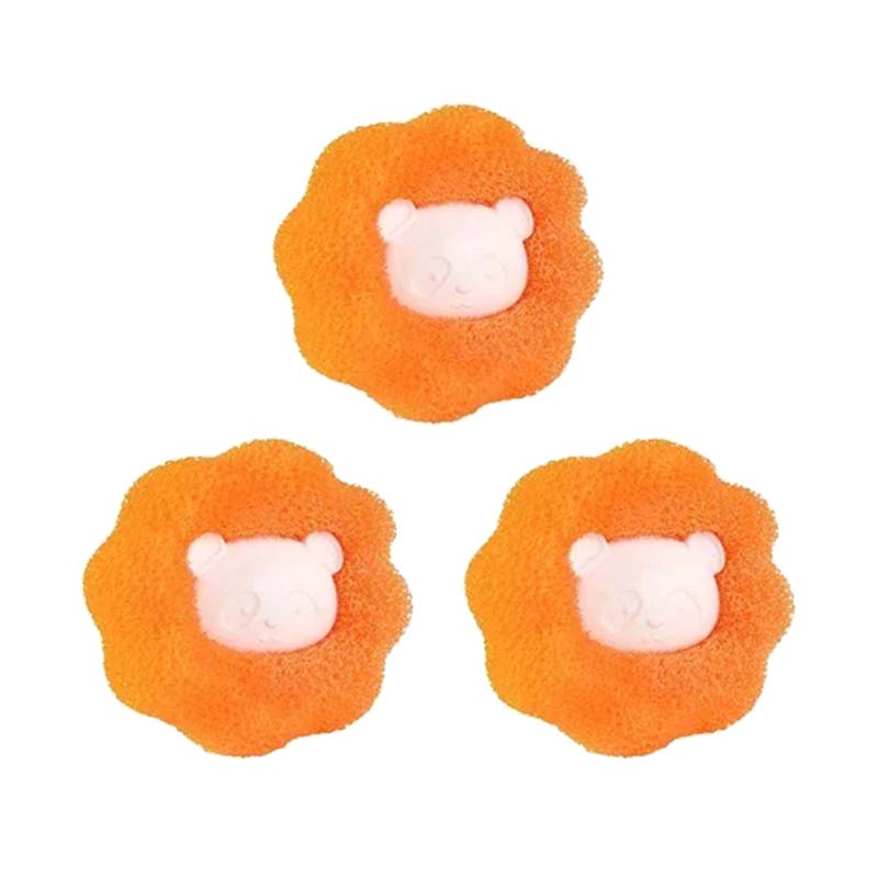 Tvättboll hårborttagare – Fångar hår i tvätten Orange 3-pack