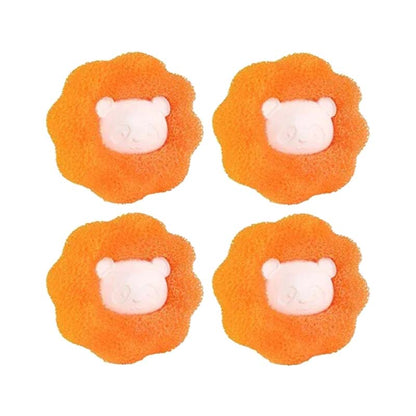 Tvättboll hårborttagare – Fångar hår i tvätten Orange 4-pack