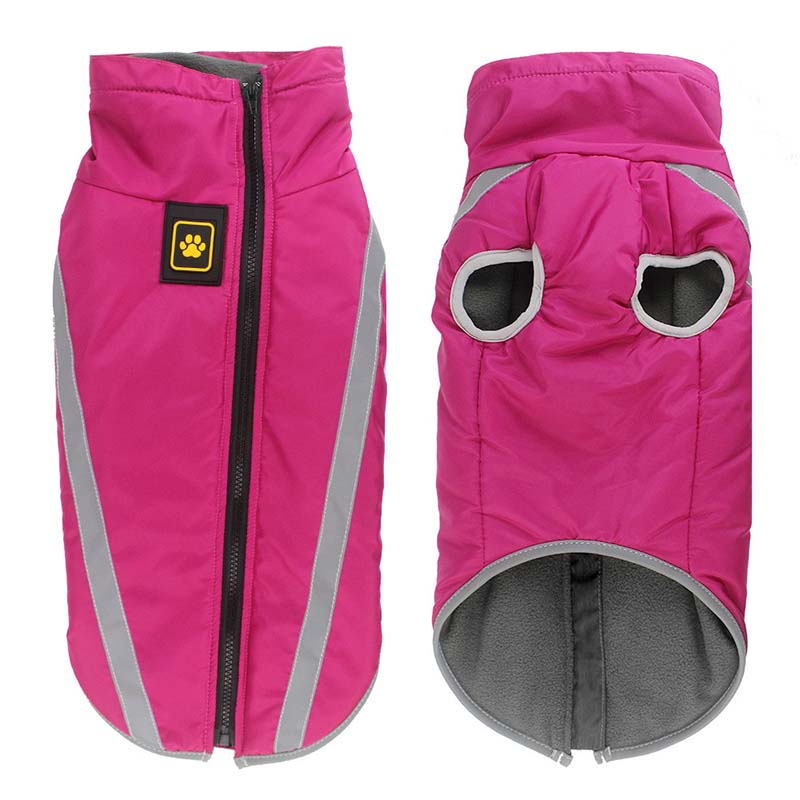 Vinterjacka till hund – för stora hundar Rosa