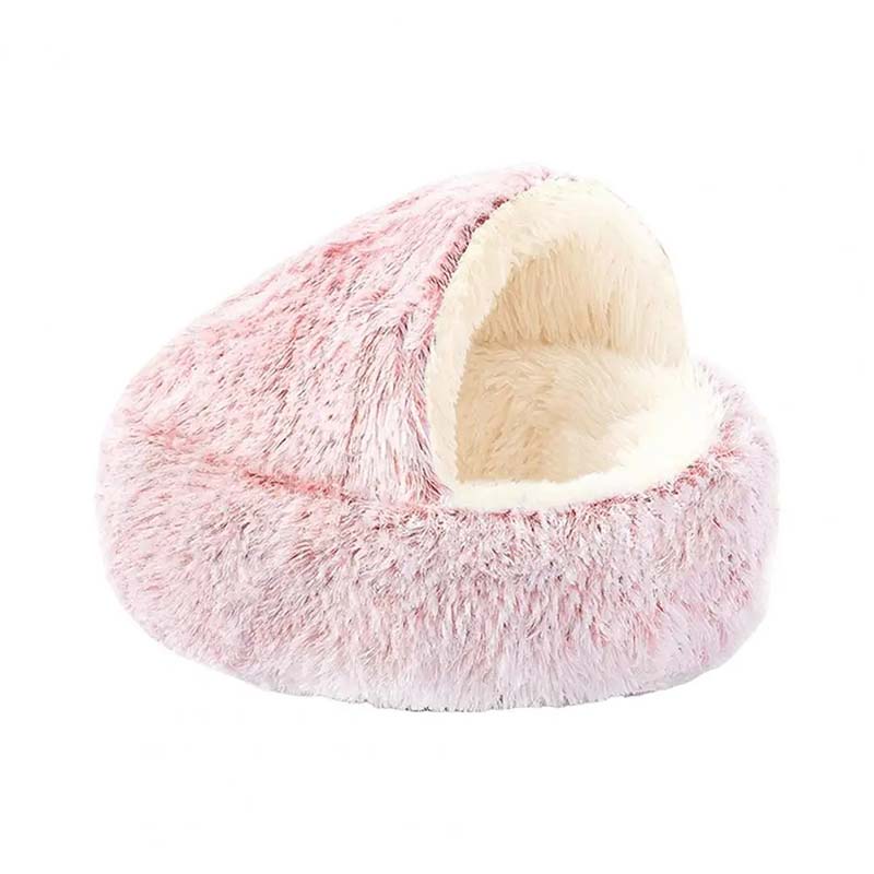 Kattbädd med tak – trygg och varm sovplats Rosa